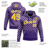 Custom Stitched Purple Yellow-White 3D Pattern Design Baseball Game Day Minnesota Inspired Sports Pullover Sweatshirt Hoodie