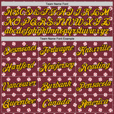 Custom Stitched Burgundy Gold-Black 3D Pattern Design Baseball Game Day Washington Inspired Sports Pullover Sweatshirt Hoodie