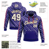 Custom Stitched Dark Purple White Old Gold-Red 3D Pattern Design Baseball Game Day Baltimore Inspired Sports Pullover Sweatshirt Hoodie