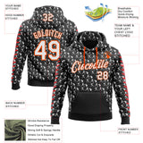 Custom Stitched Black White Orange-Red 3D Pattern Design Baseball Game Day Cincinnati Inspired Sports Pullover Sweatshirt Hoodie