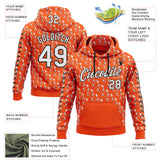 Custom Stitched Orange White-Black 3D Pattern Design Baseball Game Day Cincinnati Inspired Sports Pullover Sweatshirt Hoodie