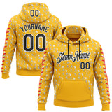 Custom Stitched Gold Black Red-White 3D Pattern Design Baseball Game Day Pittsburgh Inspired Sports Pullover Sweatshirt Hoodie