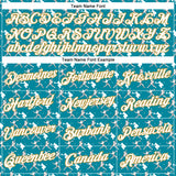 Custom Stitched Teal White Red-Old Gold 3D Pattern Design Baseball Game Day Jacksonville Inspired Sports Pullover Sweatshirt Hoodie