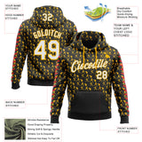 Custom Stitched Black White Gold-Red 3D Pattern Design Baseball Game Day Pittsburgh Inspired Sports Pullover Sweatshirt Hoodie