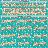 Custom Stitched Aqua White Red-Orange 3D Pattern Design Baseball Game Day Miami Inspired Sports Pullover Sweatshirt Hoodie