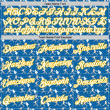 Custom Stitched Blue White Red-Gold 3D Pattern Design Baseball Game Day Los Angeles Inspired Sports Pullover Sweatshirt Hoodie