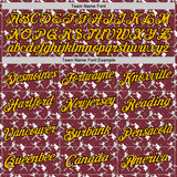 Custom Stitched Burgundy Gold Red Black-White 3D Pattern Design Baseball Game Day Washington Inspired Sports Pullover Sweatshirt Hoodie