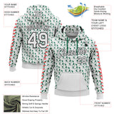Custom Stitched White Kelly Green Red-Black 3D Pattern Design Baseball Game Day New York Inspired Sports Pullover Sweatshirt Hoodie