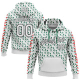 Custom Stitched White Kelly Green Red-Black 3D Pattern Design Baseball Game Day New York Inspired Sports Pullover Sweatshirt Hoodie