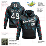 Custom Stitched Black White Panther Blue-Red 3D Pattern Design Baseball Game Day Carolina Inspired Sports Pullover Sweatshirt Hoodie