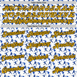 Custom Stitched White Gold Thunder Blue Red-Black 3D Pattern Design Baseball Game Day Los Angeles Inspired Sports Pullover Sweatshirt Hoodie