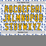 Custom Stitched White Gold Thunder Blue Red-Black 3D Pattern Design Baseball Game Day Los Angeles Inspired Sports Pullover Sweatshirt Hoodie