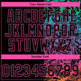 Custom Stitched Black Pink 3D Tropical Hawaii Palm Leaves Sports Pullover Sweatshirt Hoodie