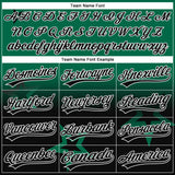 Custom Stitched Kelly Green Black-White 3D Gradient Style Twinkle Star Sports Pullover Sweatshirt Hoodie