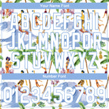 Custom Stitched White Light Blue 3D Hawaii Palm Trees Sports Pullover Sweatshirt Hoodie