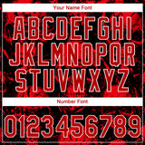 Custom Stitched Black Red-White 3D Pattern Design Halloween Skulls Sports Pullover Sweatshirt Hoodie