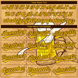 Custom Stitched Brown Yellow-Black 3D Pattern Design Let's Drink Beer Festival Sports Pullover Sweatshirt Hoodie