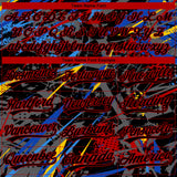 Custom Stitched Graffiti Pattern Black-Red 3D Abstract Splatter Sports Pullover Sweatshirt Hoodie