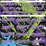 Custom Stitched Graffiti Pattern Purple-White 3D Abstract Splatter Sports Pullover Sweatshirt Hoodie