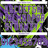 Custom Stitched Graffiti Pattern Purple-White 3D Abstract Splatter Sports Pullover Sweatshirt Hoodie