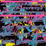 Custom Stitched Graffiti Pattern Pink-Teal 3D Abstract Splatter Sports Pullover Sweatshirt Hoodie