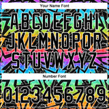 Custom Stitched Graffiti Pattern Black-White 3D Abstract Geometric Sports Pullover Sweatshirt Hoodie