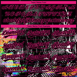 Custom Stitched Black Hot Pink 3D Pattern Design Abstract Neon Street Style Sports Pullover Sweatshirt Hoodie