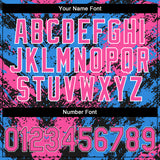 Custom Stitched Black Pink Powder Blue-White 3D Pattern Design Abstract Splatter Sports Pullover Sweatshirt Hoodie