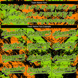 Custom Stitched Black Neon Green Bay Orange-White 3D Pattern Design Abstract Splatter Sports Pullover Sweatshirt Hoodie