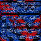 Custom Stitched Black Red Thunder Blue-White 3D Pattern Design Abstract Splatter Sports Pullover Sweatshirt Hoodie