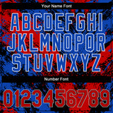 Custom Stitched Black Red Thunder Blue-White 3D Pattern Design Abstract Splatter Sports Pullover Sweatshirt Hoodie