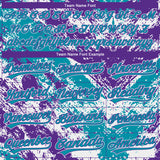 Custom Stitched White Teal Purple-White 3D Pattern Design Abstract Splatter Sports Pullover Sweatshirt Hoodie