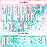 Custom Aqua White-Pink 3D Pattern Design Foodie Funny Ice Cream Hockey Lace Neck Jersey