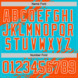 Custom Lakes Blue Orange-White 3D Pattern Design Foodie Funny Beer Hockey Lace Neck Jersey