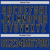 Custom Blue Navy Yellow Red-White 3D Abstract Pattern Graphic Cyber Mecha E-sport Hockey Lace Neck Jersey