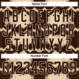 Custom City Cream Brown-Cream 3D Pattern Tribal Indigenous Grunge Geometric Splash Hockey Lace Neck Jersey