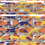 Custom Texas Orange White Yellow Blue-Brown 3D Pattern Tribal Indigenous Grunge Splash Hockey Lace Neck Jersey