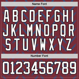 Custom Burgundy White Blue-Black 3D Pattern Abstract Colorado Inspired Line Hockey Lace Neck Jersey