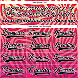 Custom Pink Black-White 3D Pattern Zebra Print Hockey Lace Neck Jersey