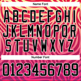 Custom Pink Black-White 3D Pattern Zebra Print Hockey Lace Neck Jersey