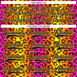 Custom Gold Navy-Pink 3D Pattern Leopard Print Neon Hockey Lace Neck Jersey