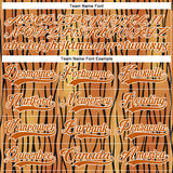 Custom Texas Orange Black-White 3D Pattern Tiger Print Hockey Lace Neck Jersey