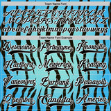 Custom Blue Black-White 3D Pattern Tiger Print Hockey Lace Neck Jersey