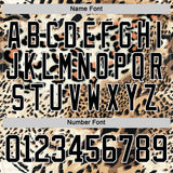 Custom Cream Black Brown-White 3D Pattern Leopard Print Hockey Lace Neck Jersey