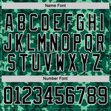 Custom Green Black-White 3D Pattern Leopard Print Hockey Lace Neck Jersey