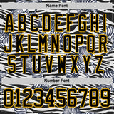 Custom White Black-Gold 3D Pattern Zebra Print Hockey Lace Neck Jersey