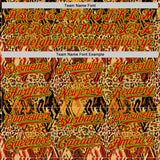 Custom Brown Red Gold-Grass Green 3D Pattern Design Black History Month Animal Print Authentic Baseball Jersey