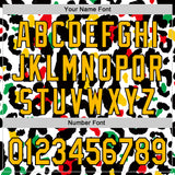 Custom White Gold Black Green-Red 3D Pattern Design Black History Month Animal Print Authentic Baseball Jersey