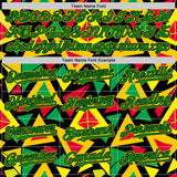 Custom Black Grass Green Red Light Yellow-Gold 3D Pattern Design Black History Month African Ethnicity Style Abstract Geometric Authentic Baseball Jersey