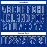 Custom Royal White 3D Pattern Plaid Hockey Jersey